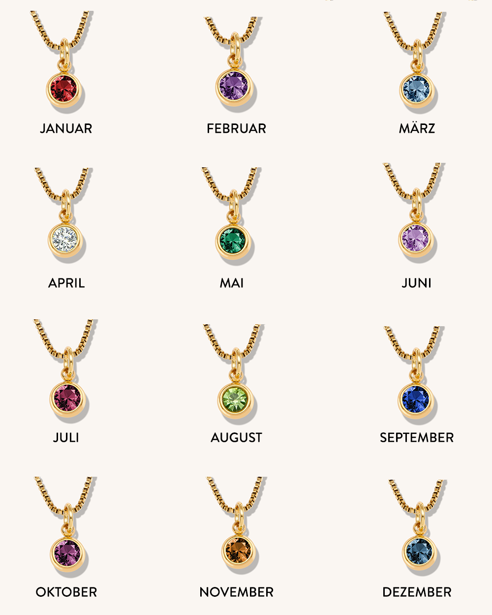 BIRTHSTONE HALSKETTE