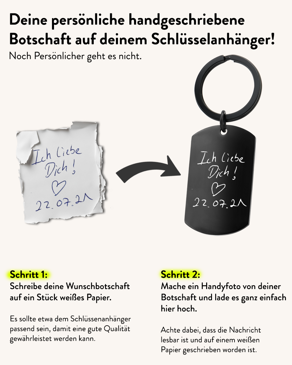 SCHLÜSSELANHÄNGER HANDSCHRIFT