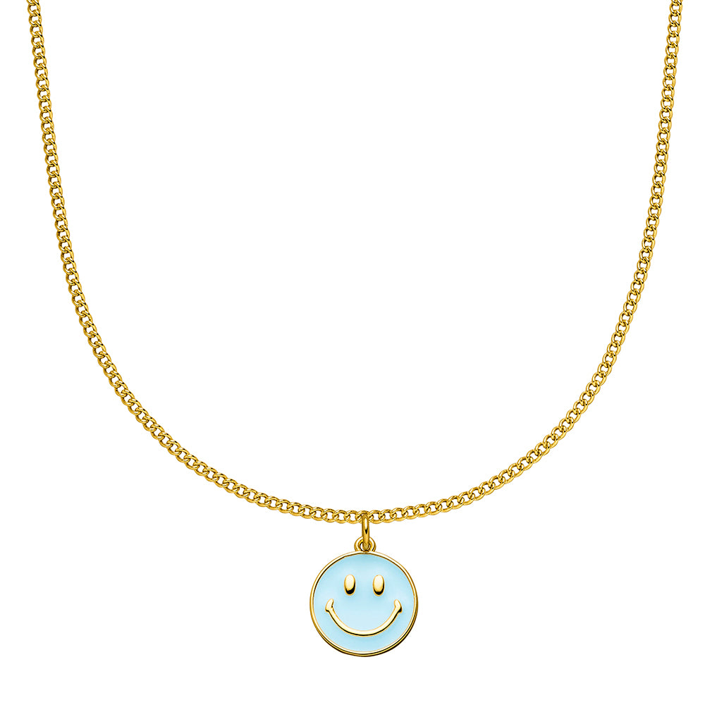 Colourful Smile Chain in Gold mit Anhänger